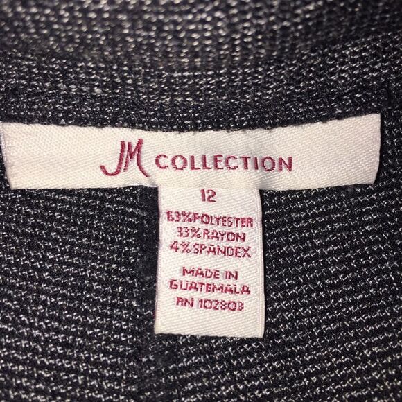 Black/Gray Twead Slacks Pants Sz 12 - Picture 6 of 10